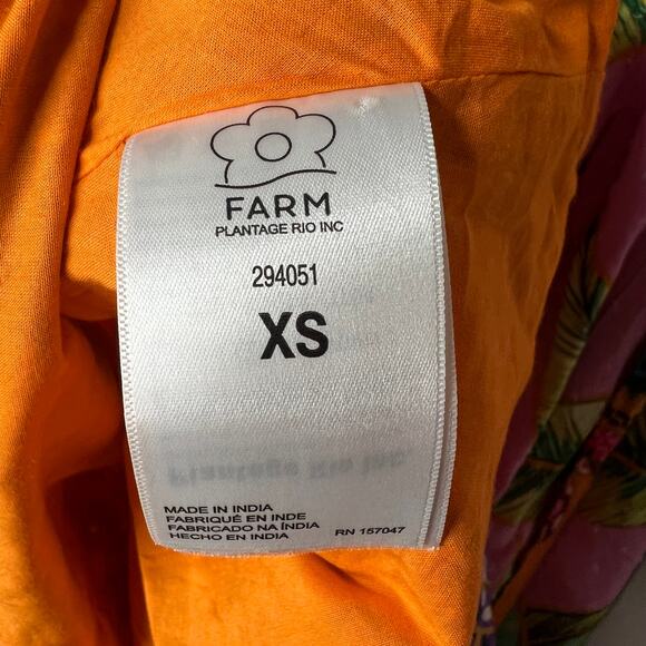 Farm Rio Mixed Print Tropical Wrap Mini Dress XS - Picture 10 of 12